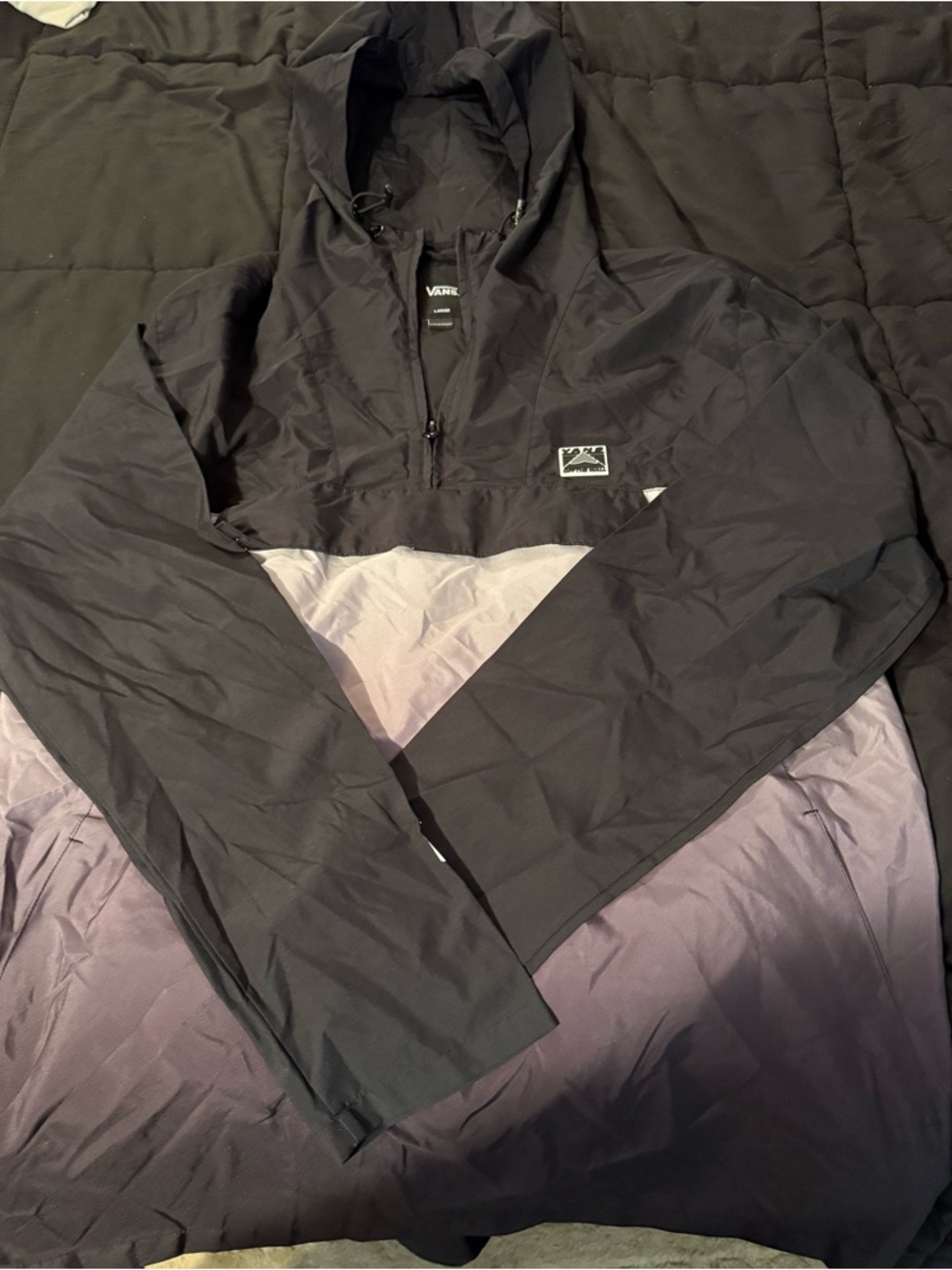 Vans Black Jacket with White Logo Patch